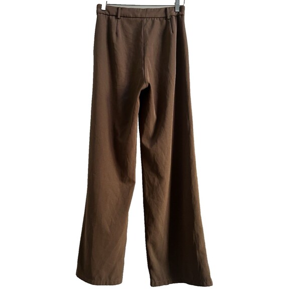 Tailored Wide Leg Brown Pants Pleated Front Archer Pants High Waist Size 8 - Picture 6 of 6